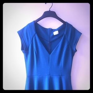 Teal blue-green a line swing dress